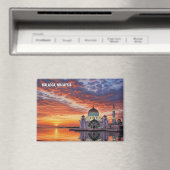 Malacca Straits Mosque Malaysia Postcard Magneet (Insitu (Vaatwasser))