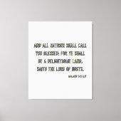 Malachi 3:12 Bijbelverse KJV Wall Art Canvas Afdruk (Voorkant)