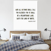 Malachi 3:12 Bijbelverse KJV Wall Art Canvas Afdruk (Insitu (Slaapkamer))