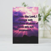 Malachi 3:6 KJV Bijbel Verse Pic Groet Kaart (Staand voorkant)