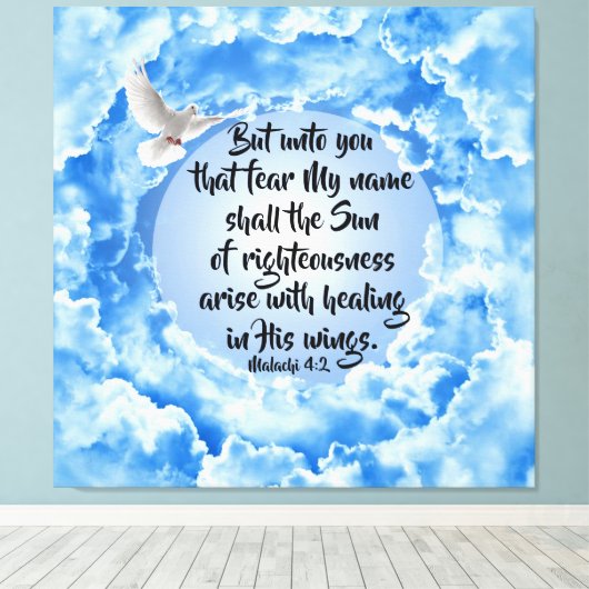 Malachi 4:2 Canvasprint Canvas Afdruk (Insitu (Houten vloer))