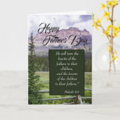 Malachi 4:6 Bijbelversies voor vaderdag Kaart (Gele Bloem)