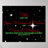 Malachi Bijbel versum Tithe en ik zullen het opene Poster (Voorkant)