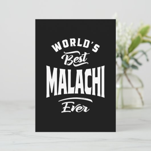 Malachi Persoonlijke naam Birthday Gift Bedankkaart (Staand voorkant)