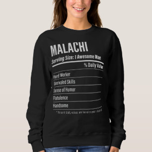 Malachi Serving Maat Voeding Label Calorieën Trui