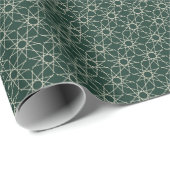Malachiet Bot Geometrie Cadeaupapier (Rol Hoek)
