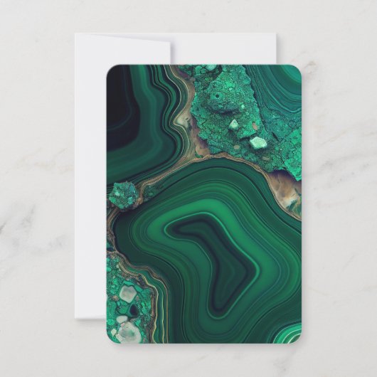 Malachiet Cu6CO3(OH)2 Bedankkaart (Voorkant)