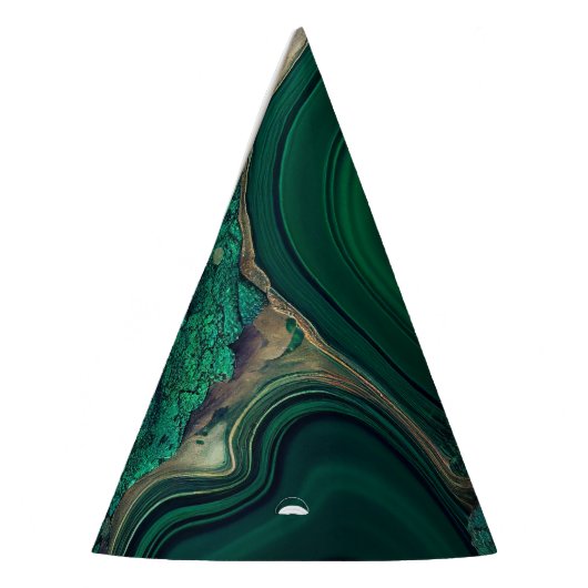 Malachiet Cu6CO3(OH)2 Feesthoedjes (Links)