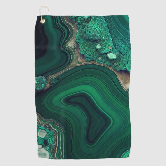 Malachiet Cu6CO3(OH)2 Golfhanddoek (Voorkant)