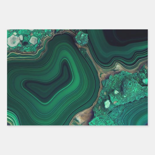 Malachiet Cu6CO3(OH)2 Inpakpapier Vel (Voorkant 2)