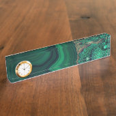 Malachiet Cu6CO3(OH)2 Naambordje (Zijkant)