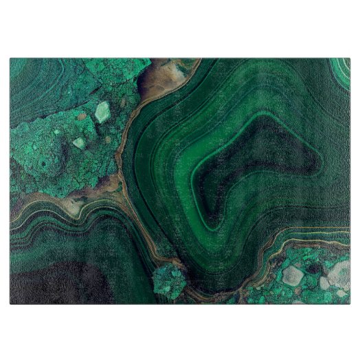 Malachiet Cu6CO3(OH)2 Snijplank (Voorkant)