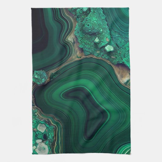 Malachiet Cu6CO3(OH)2 Theedoek (Verticaal)