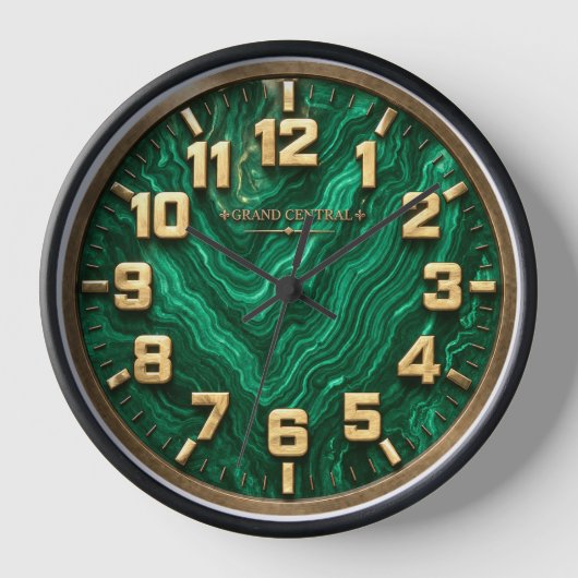 Malachiet decoratieve wandklok (Voorkant)