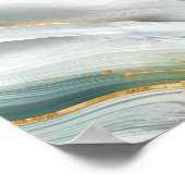 Malachiet green watercolor and gold poster (Hoek)