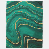 Malachiet groen goud marmer fleece deken (Voorkant)