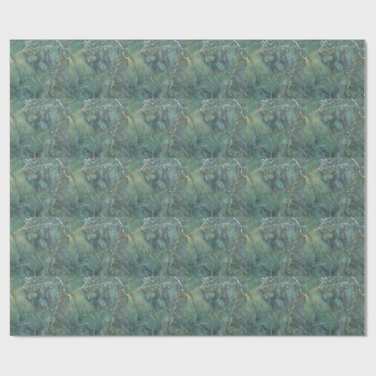 Malachiet groen marmer gedetailleerde textuur cadeaupapier (Vlak)