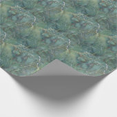 Malachiet groen marmer gedetailleerde textuur cadeaupapier (Hoek)
