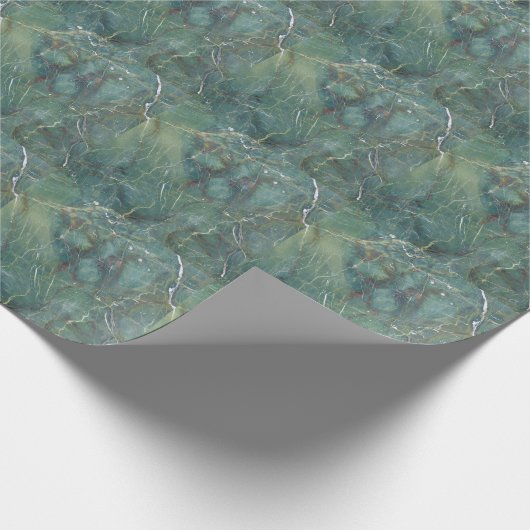 Malachiet groen marmer gedetailleerde textuur cadeaupapier (Hoek)