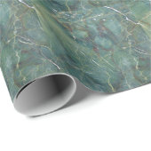 Malachiet groen marmer gedetailleerde textuur cadeaupapier (Rol Hoek)