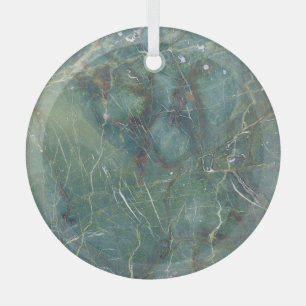 Malachiet groen marmer gedetailleerde textuur glas ornament