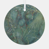 Malachiet groen marmer gedetailleerde textuur glas ornament (Achterkant)