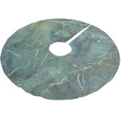 Malachiet groen marmer gedetailleerde textuur kerstboom rok (Gekanteld)