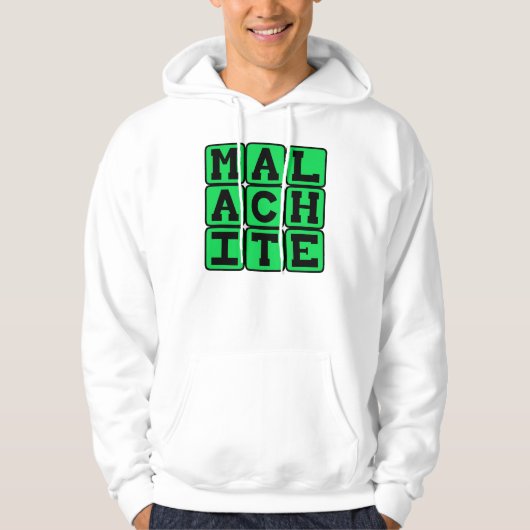 Malachiet, Groene Kleur Hoodie (Voorkant)