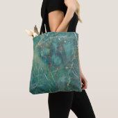 Malachietgroene marmertextuur, detailstructuur van tote bag (Dichtbij)