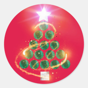 Malachietkerst Ronde Sticker