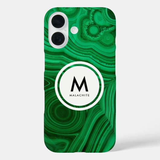Malachietmineraalmonogram Case-Mate iPhone Case (Achterkant)