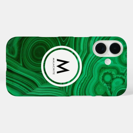 Malachietmineraalmonogram Case-Mate iPhone Case (Achterkant (horizontaal))