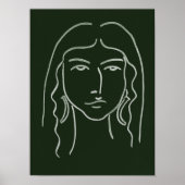Malachietportret met Long Hair Poster (Voorkant)