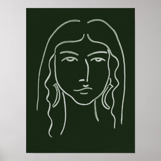Malachietportret met Long Hair Poster (Voorkant)