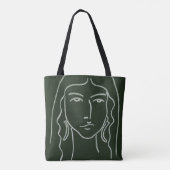 Malachietportret met Long Hair Tote Bag (Achterkant)