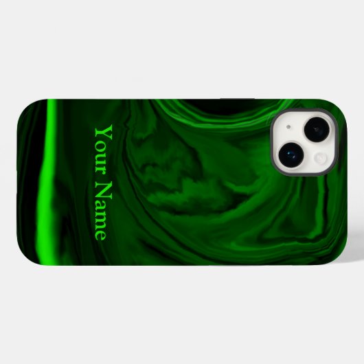 malachietsteen groen, gepersonaliseerd Hoesje-Mate Case-Mate iPhone Case (Achterkant (horizontaal))