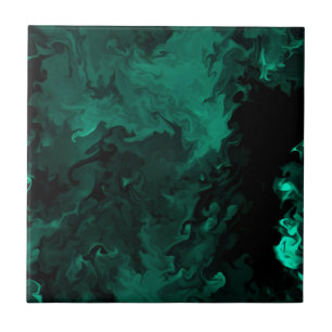 malachiettegels delicaat bloempatroon tegeltje