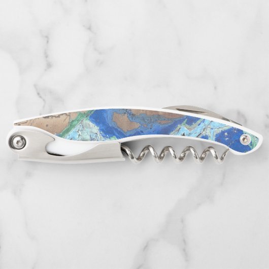 Malachite Azurite Stone ziet er uit Kurkentrekker (Voorkant)