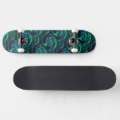 Malachite Azurite Swirl Abstract skateboard (Horizontaal)