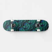 Malachite Azurite Swirl Abstract skateboard (Horizontaal)