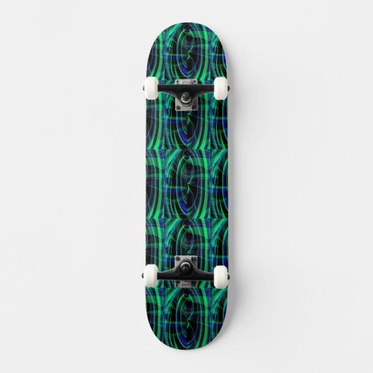 Malachite Azurite Swirl Skateboard (Voorkant)
