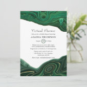 Malachite en Gold Strata Agate Virtual Shower Kaart (Staand voorkant)