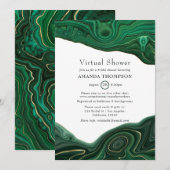 Malachite en Gold Strata Agate Virtual Shower Kaart (Voorkant / Achterkant)