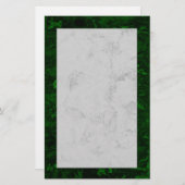 Malachite en marmer briefpapier (Voorkant / Achterkant)