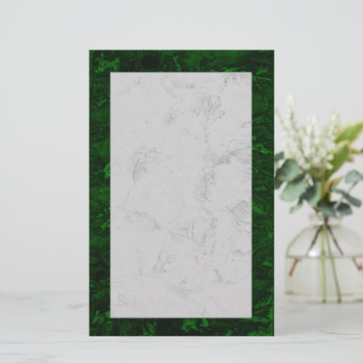 Malachite en marmer briefpapier (Staand voorkant)