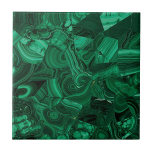 Malachite Gemstone Print Tegeltje