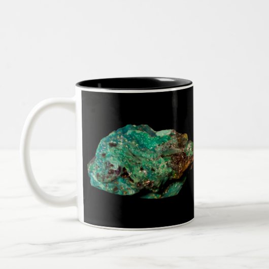 Malachite Green Mineral on Black Background Mok (Links)