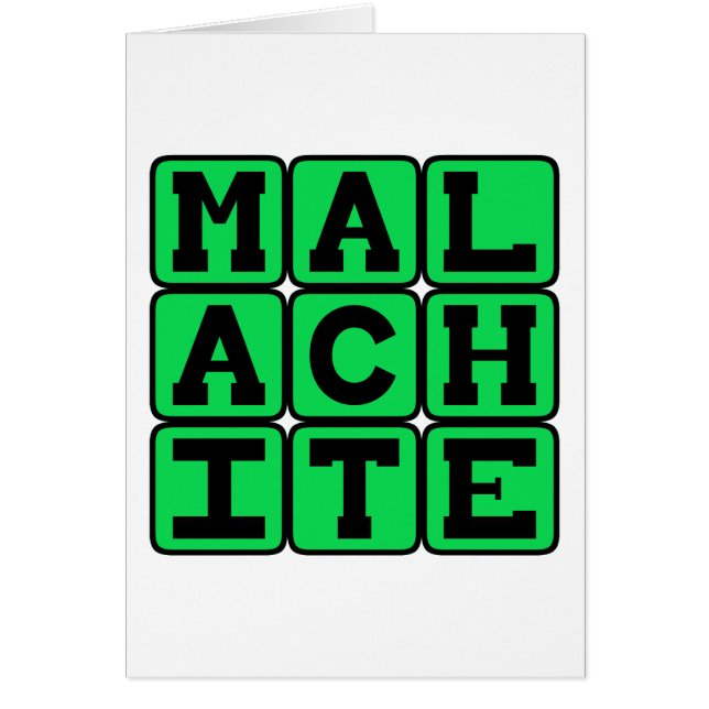 Malachite, groene kleur (Voorkant)