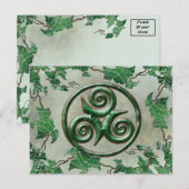 Malachite Ivy Triskel Briefkaart (Voorkant / Achterkant)