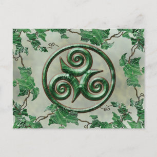 Malachite Ivy Triskel Briefkaart